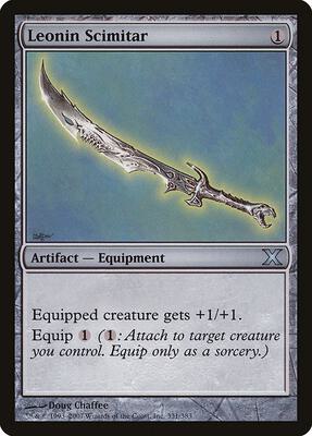 Leonin Scimitar card from 10th Edition