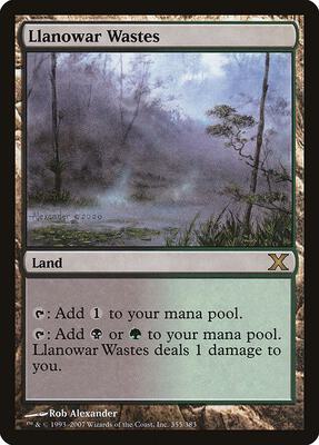 Llanowar Wastes card from 10th Edition