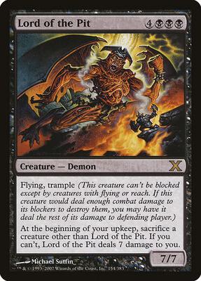 Lord of the Pit card from 10th Edition