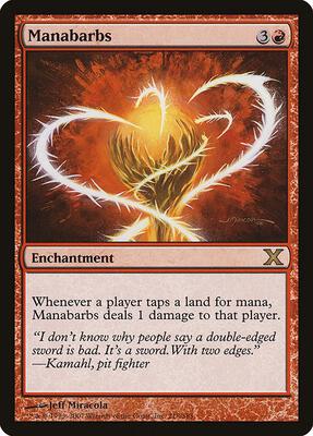 Manabarbs card from 10th Edition