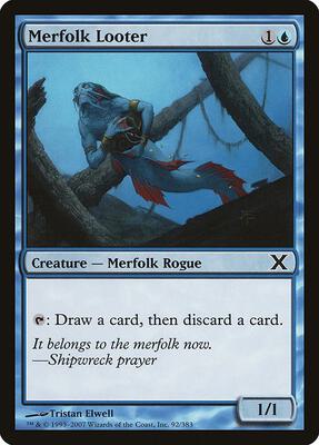 Merfolk Looter card from 10th Edition