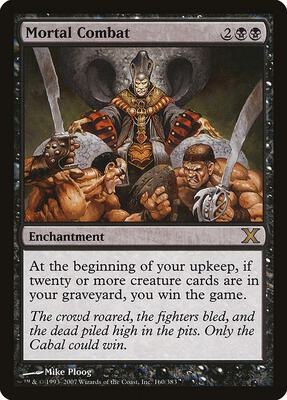 Mortal Combat card from 10th Edition