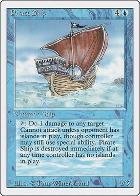 Pirate Ship card from Revised Edition