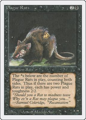 Plague Rats card from Revised Edition