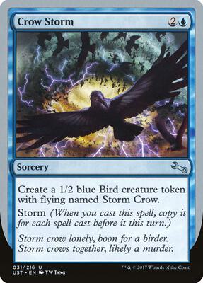 Crow Storm card from Unstable
