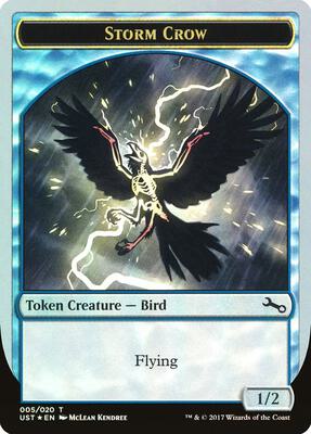 Storm Crow Token card from Unstable