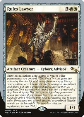 Rules Lawyer card from Unstable