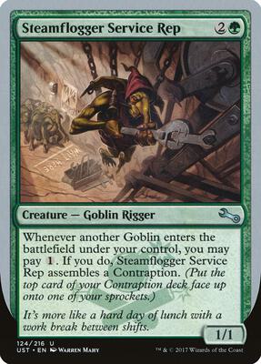 Steamflogger Service Rep card from Unstable