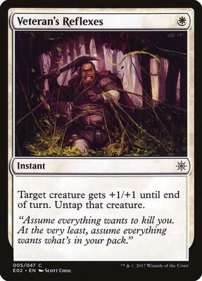 Veteran's Reflexes card from Explorers of Ixalan