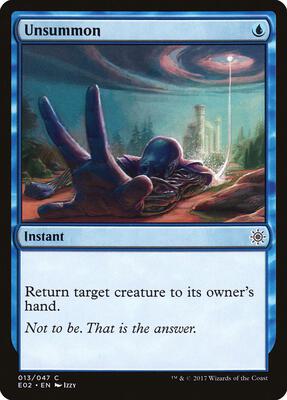 Unsummon card from Explorers of Ixalan