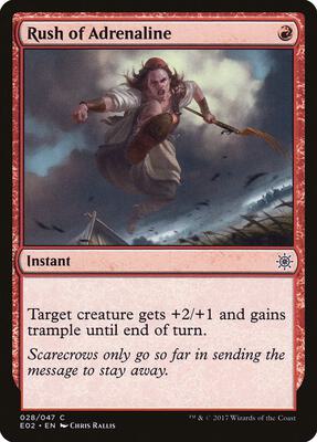 Rush of Adrenaline card from Explorers of Ixalan