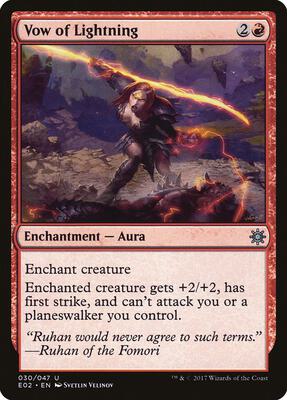 Vow of Lightning card from Explorers of Ixalan