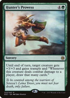 Hunter's Prowess card from Explorers of Ixalan