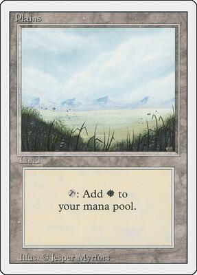 Plains (A) card from Revised Edition