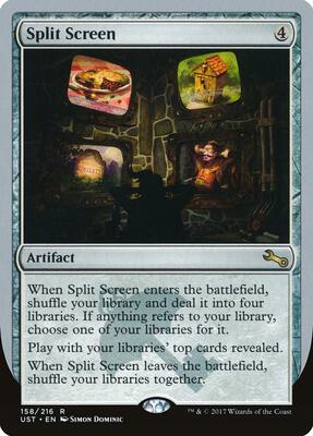 Split Screen card from Unstable