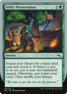 Selfie Preservation card from Unstable