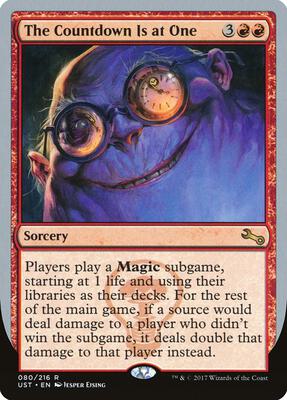 The Countdown Is at One card from Unstable
