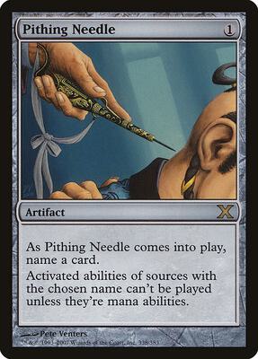 Pithing Needle card from 10th Edition