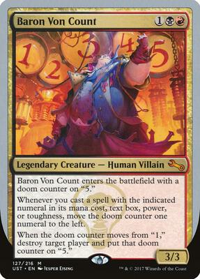 Baron Von Count card from Unstable