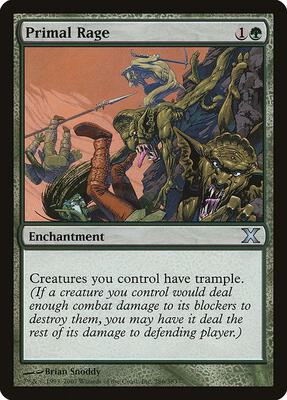 Primal Rage card from 10th Edition