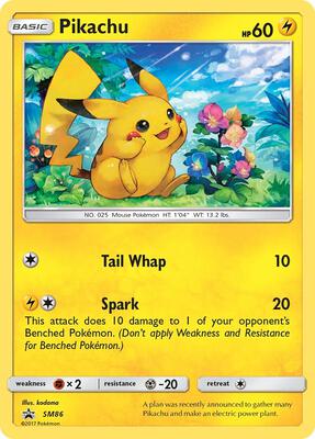 Pikachu - SM86 card from SM Promos