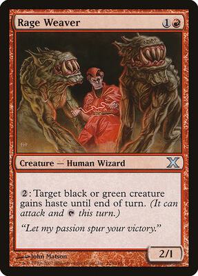 Rage Weaver card from 10th Edition