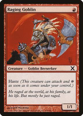 Raging Goblin card from 10th Edition