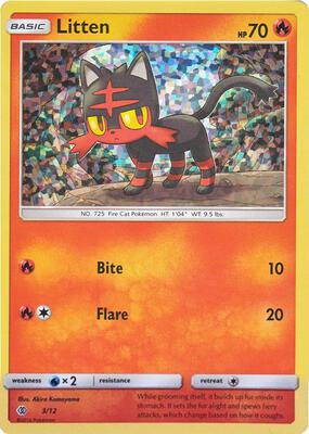 Litten - 3/12 card from McDonald's Promos 2017
