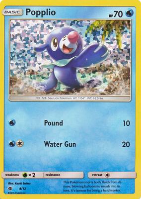 Popplio - 4/12 card from McDonald's Promos 2017