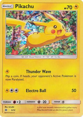 Pikachu - 5/12 card from McDonald's Promos 2017