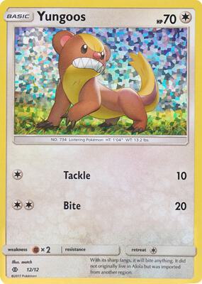 Yungoos - 12/12 card from McDonald's Promos 2017