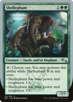 Shellephant card from Unstable