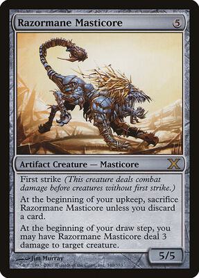 Razormane Masticore card from 10th Edition