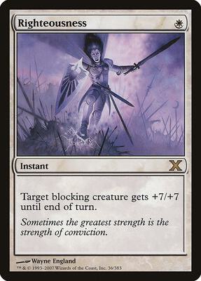 Righteousness card from 10th Edition