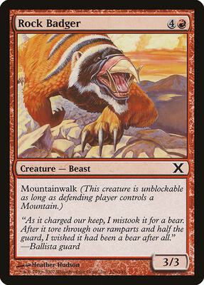 Rock Badger card from 10th Edition