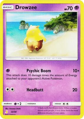 Drowzee card from SM Trainer Kit: Lycanroc & Alolan Raichu