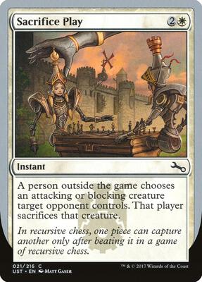 Sacrifice Play card from Unstable