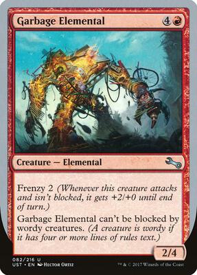 Garbage Elemental (A) card from Unstable