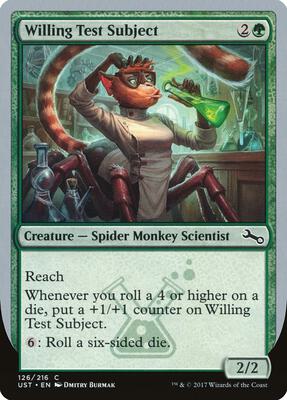 Willing Test Subject card from Unstable