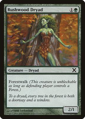 Rushwood Dryad card from 10th Edition