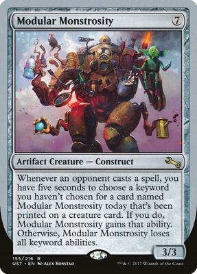 Modular Monstrosity card from Unstable