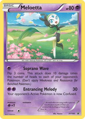 Meloetta - XY193 card from XY Promos