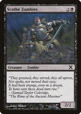 Scathe Zombies card from 10th Edition