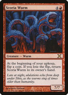 Scoria Wurm card from 10th Edition