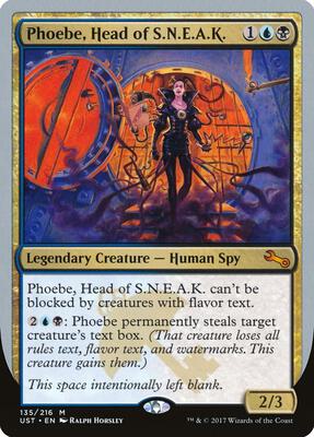 Phoebe, Head of S.N.E.A.K. card from Unstable