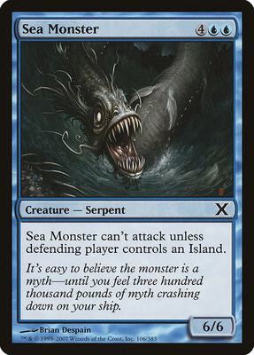 Sea Monster card from 10th Edition