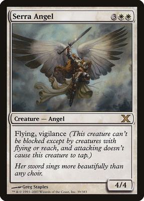 Serra Angel card from 10th Edition