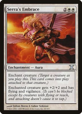 Serra's Embrace card from 10th Edition