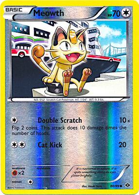 Meowth - 80/99 (Mirror Reverse Holo) card from Miscellaneous Cards & Products