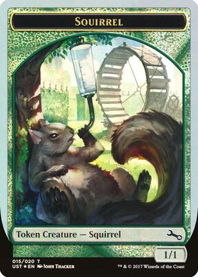 Squirrel Token card from Unstable
